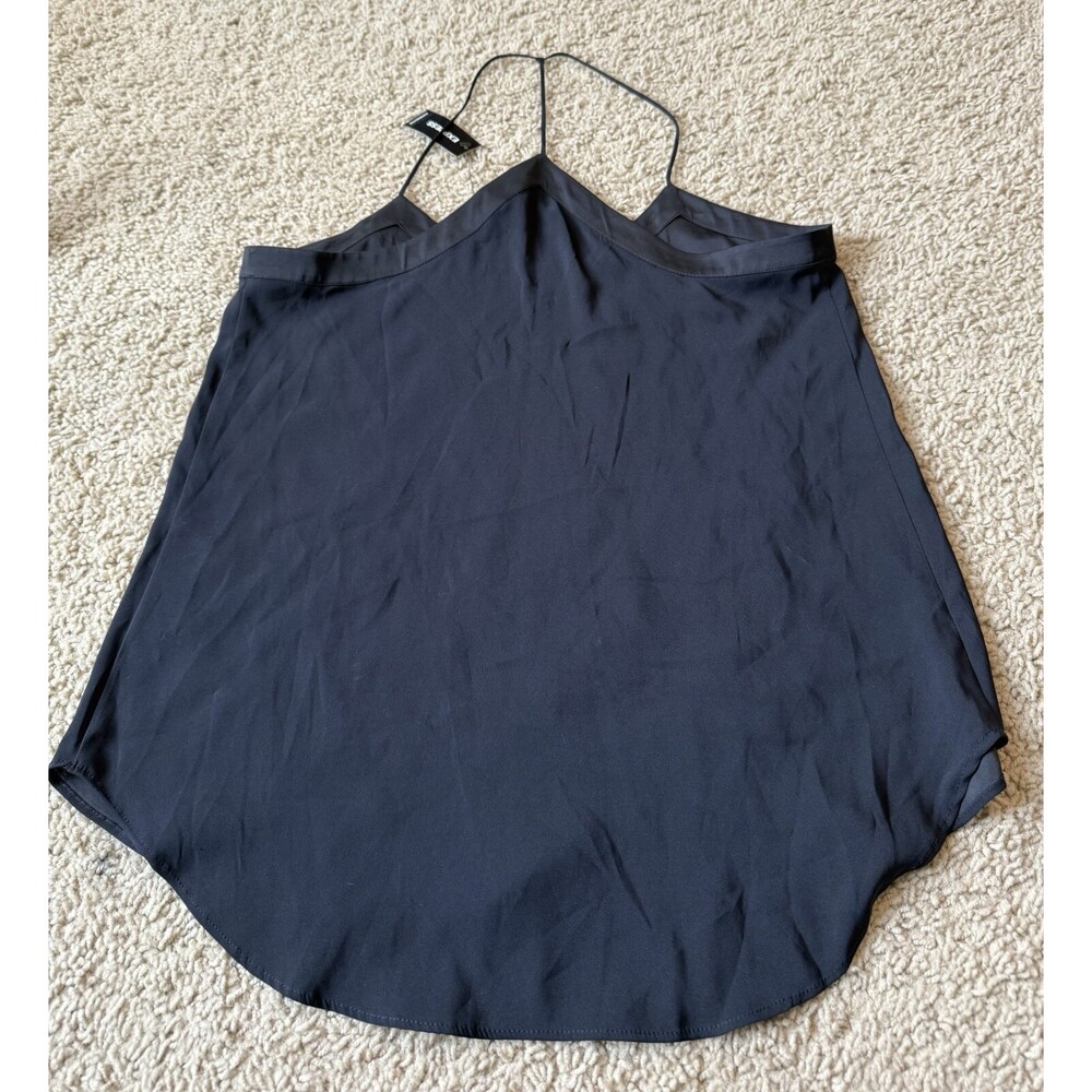 NEW Women's Med EXPRESS Spaghetti Razorback Strap Black Cami ~ Business ~ Casual - Picture 3 of 4